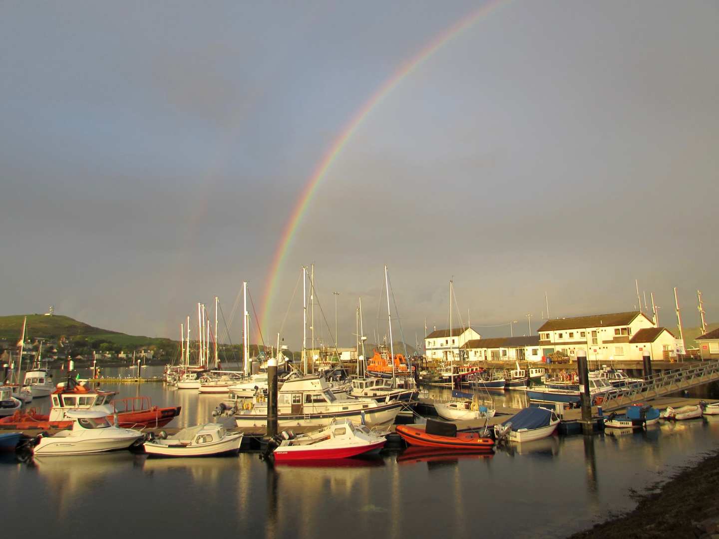 Rainbow over Campeltown Harbour